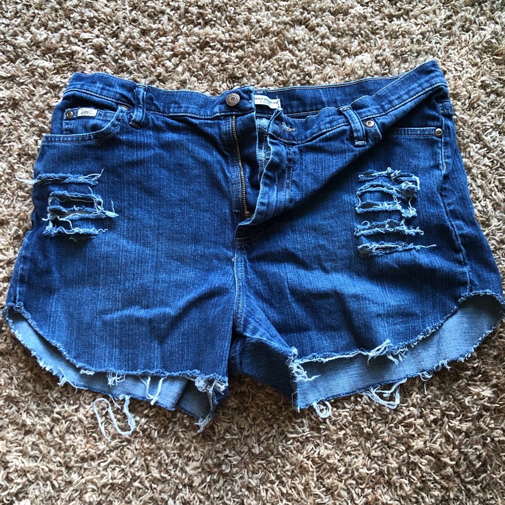 Distressed Jean Shorts
